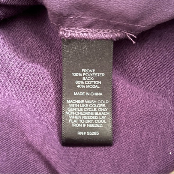 πΈ3/$25 Express Mixed Media Purple Sleeveless Ruffle Blouse Top, Size XS - Picture 9 of 12